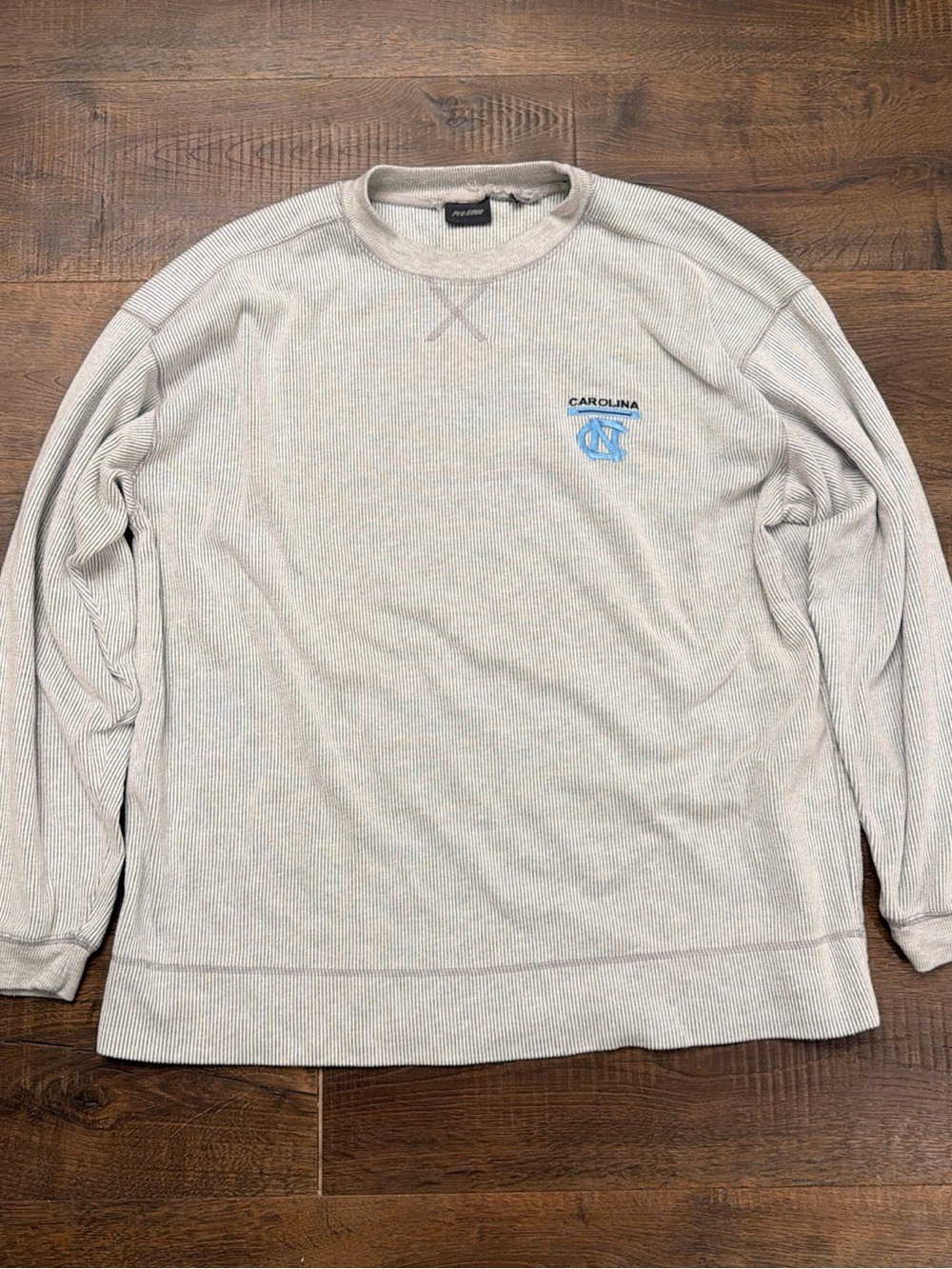 UNC Tar Heels Pro Edge Striped Oversized Crewneck Sweatshirt